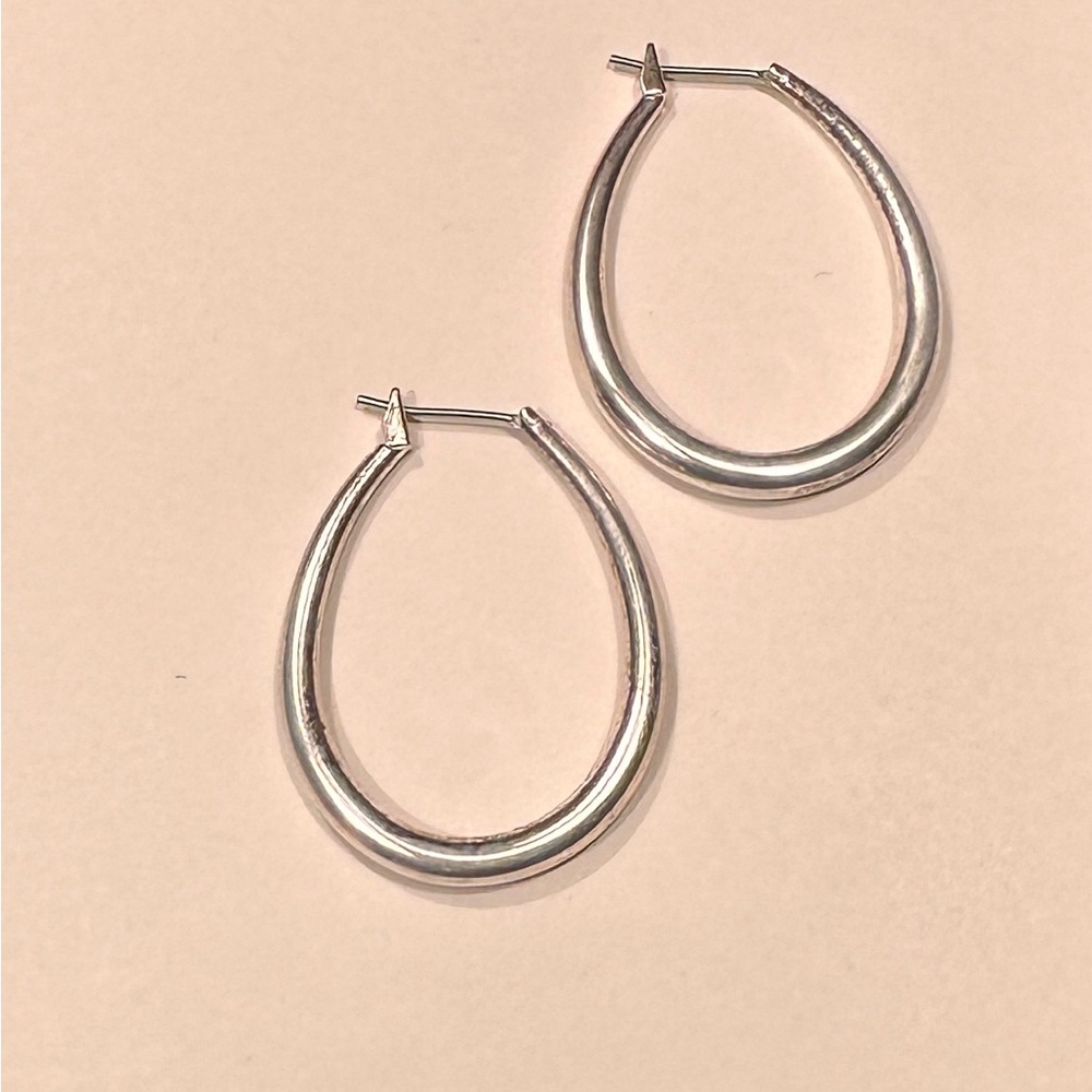 Elegant Sterling Silver Hoop Earrings